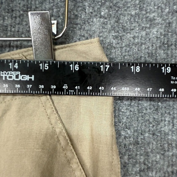 Cynthia Rowley Pants Womens 8 Khaki 100% Linen Adjustable Length NWT Lagenlook - Picture 3 of 15